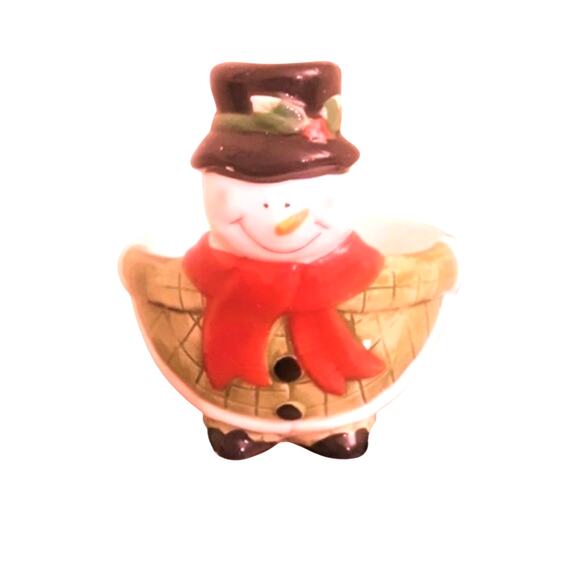 Snowman Oval Candy Nuts Bowl - Picture 7 of 7
